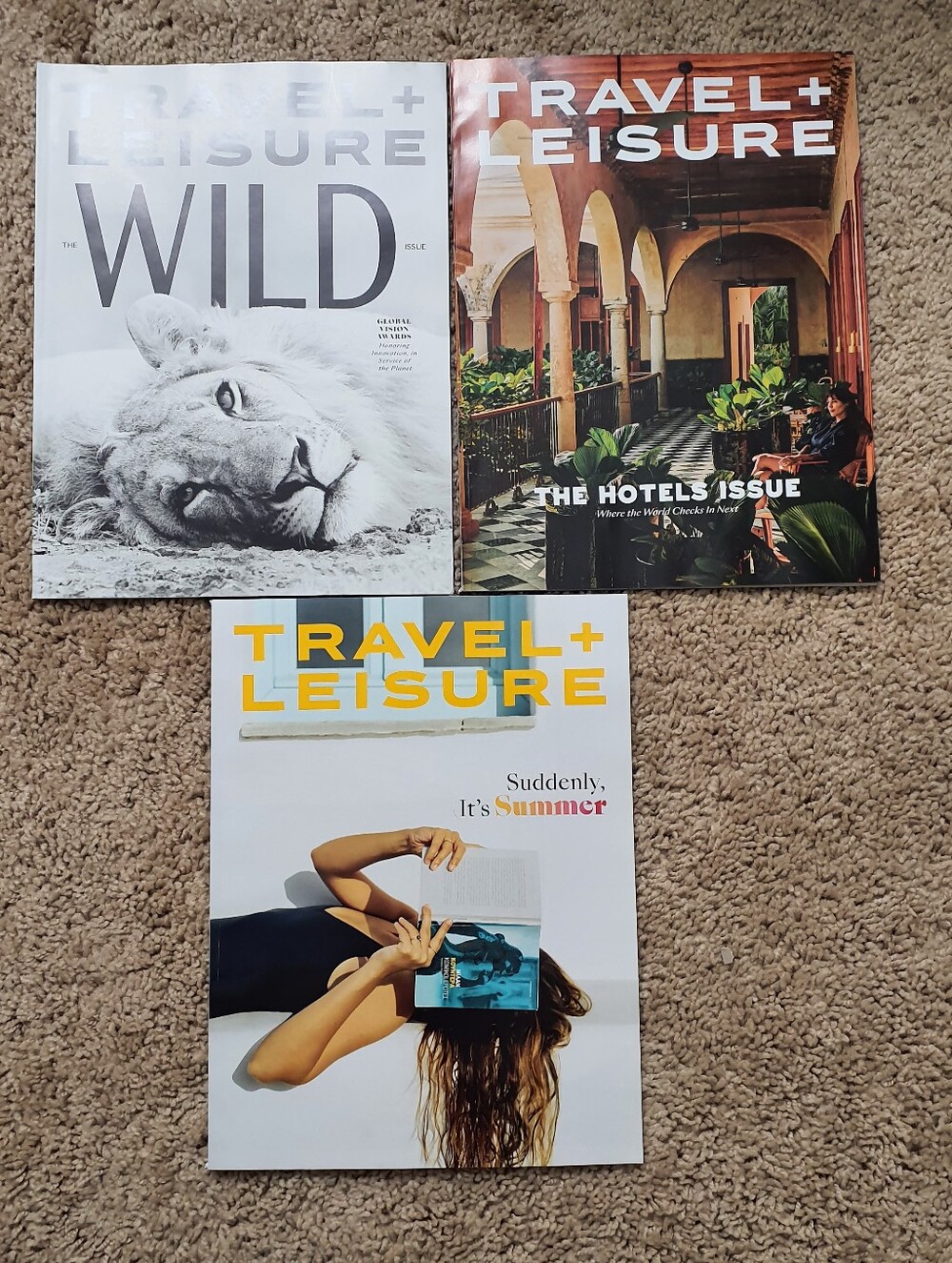 Travel + Leisure Magazine Lot Of 3 Apr to Jun 2026 Issues For Travel Enthusiasts